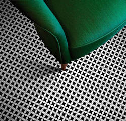 M2 PORCEL. CIRCLES BLACK 20*20